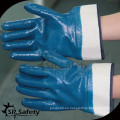 SRSAFETY guante de nitrilo pesado azul color guante de seguridad guante guante de hombre